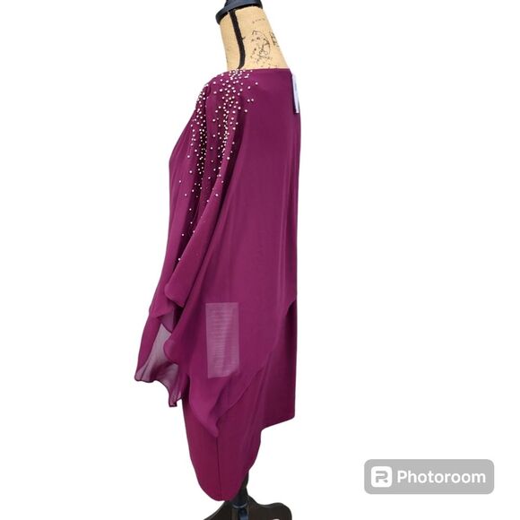 DJ-JAZ Formal Knee Length Dress Womns SZ 12 NWT Mother of the Bride Event Cruise - Picture 5 of 5